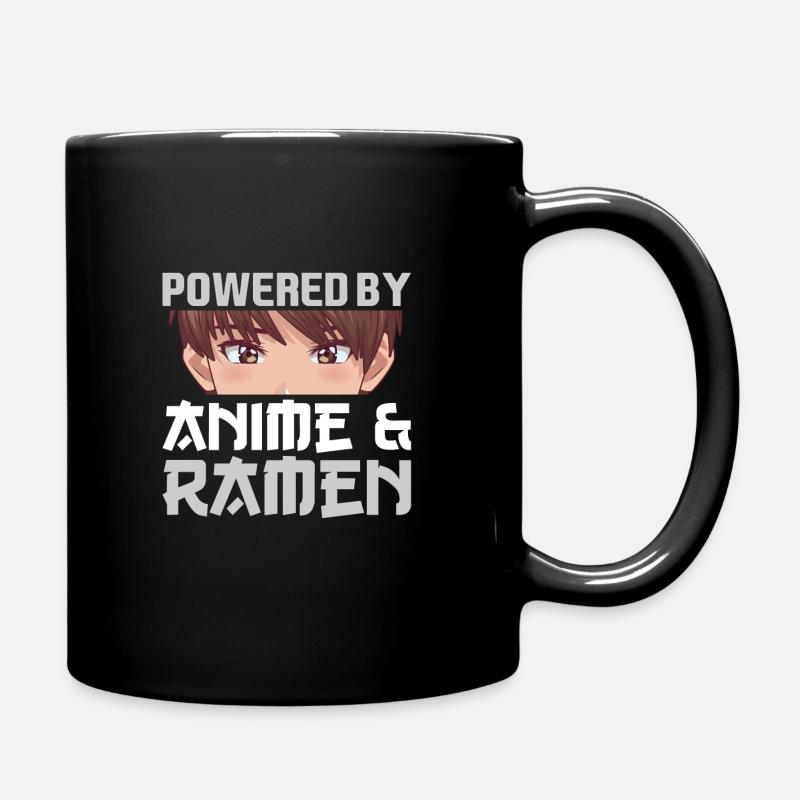 Anime & Ramen Boy Anime Japanese Gift - Full Colour Mug - black