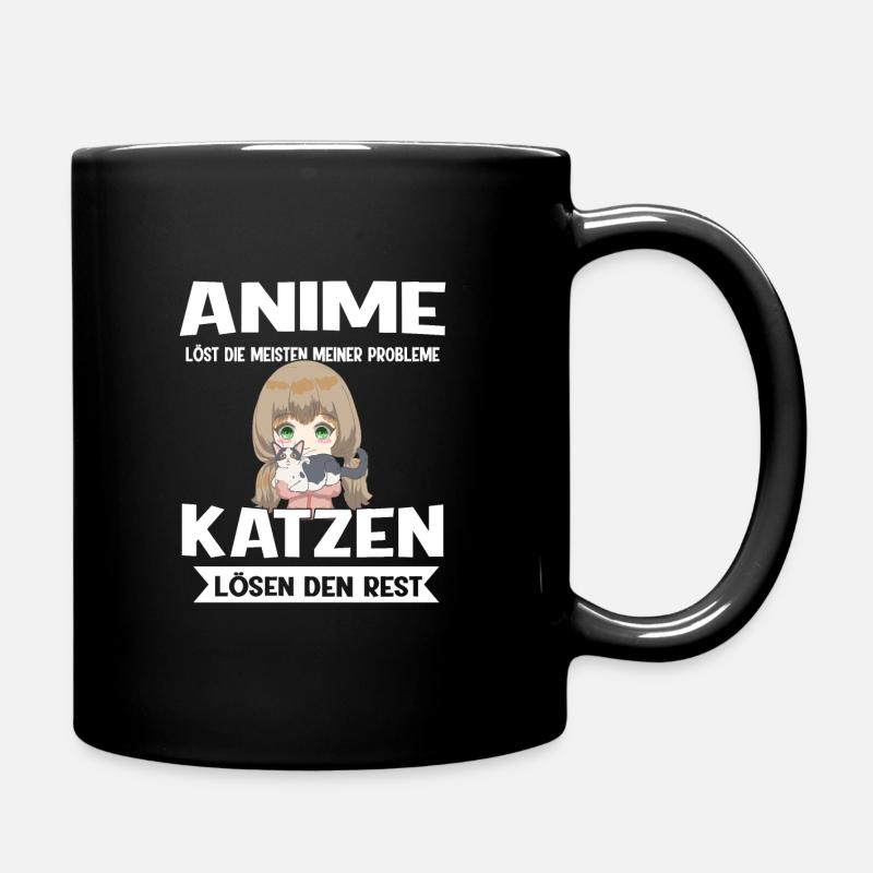 Anime Kawaii Katzen Geschenk - Tasse einfarbig - Schwarz