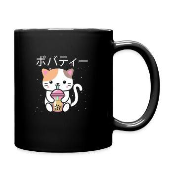 Anime Cat Bubble Tea Kawaii Cadeau - Mug uni - noir - Droite