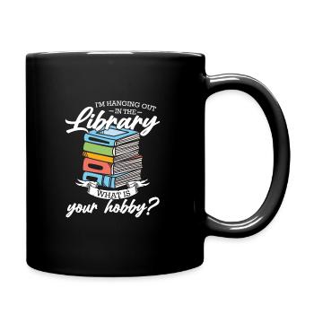 Bibliothek bibliothek Geschenk - Tasse einfarbig - Schwarz - Rechts