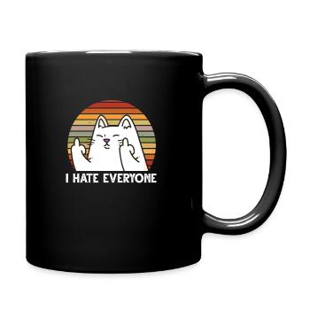 Katze Retro Katzen Goth Geschenk - Tasse einfarbig - Schwarz - Rechts