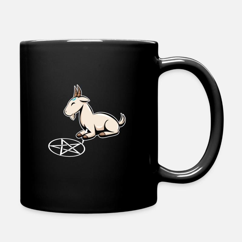 Ziege Pentagramm Goth Goat Goth Geschenk - Tasse einfarbig - Schwarz