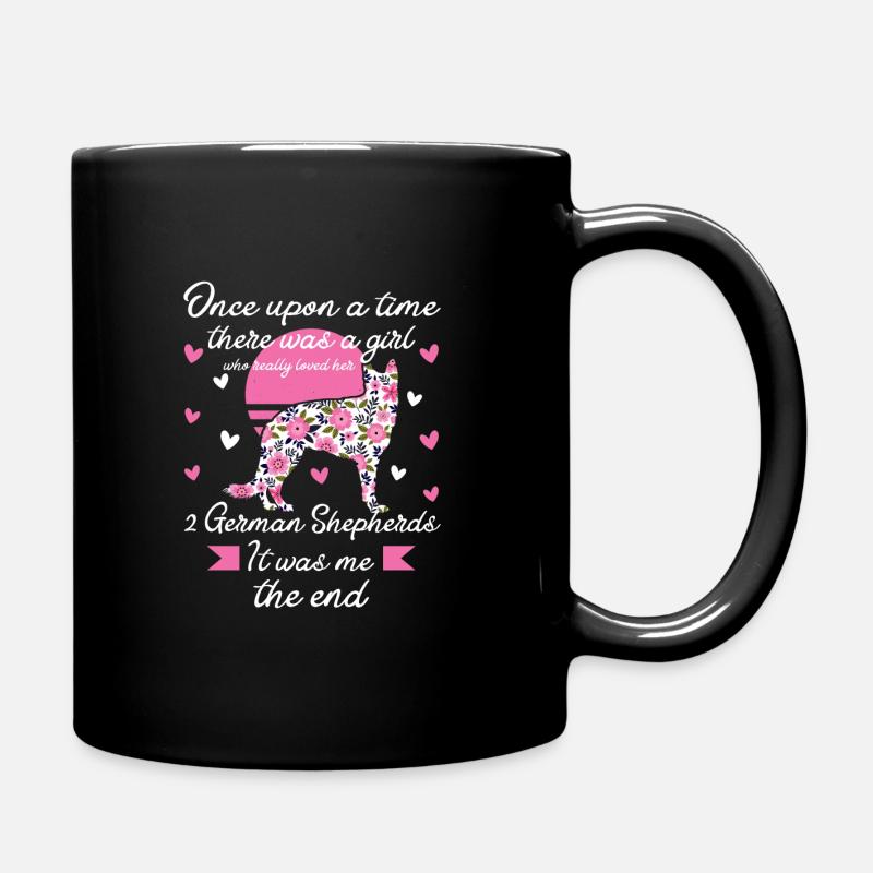 2 Deutsche Schäferhunde Mädchen 2 Deutsche - Tasse einfarbig - Schwarz