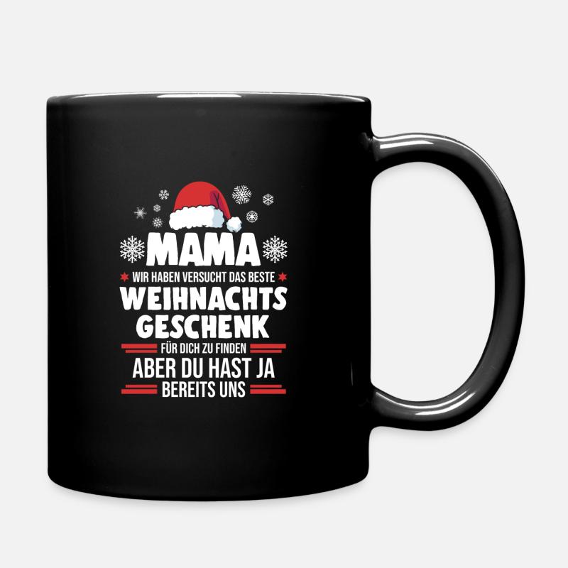 Mutter Mama Weihnachten Geschenk - Tasse einfarbig - Schwarz