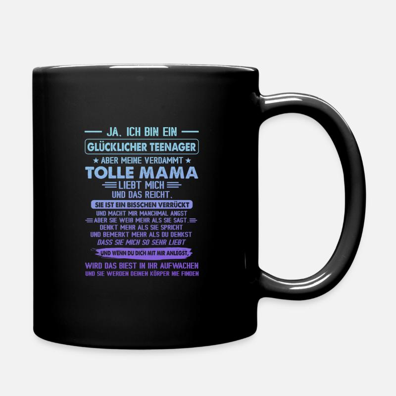 Teenager Jugendliche Mutter Geschenk - Tasse einfarbig - Schwarz