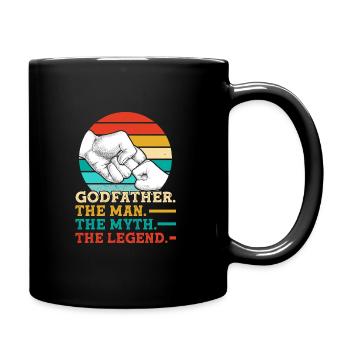 Pate Pate Patenkind Geschenk - Tasse einfarbig - Schwarz - Rechts