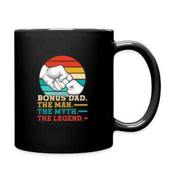 Bonus Papa Bonus Papa Geschenk - Tasse einfarbig - Schwarz - Rechts