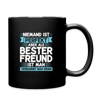 Bester Freund Freunde Geschenk - Tasse einfarbig - Schwarz - Rechts