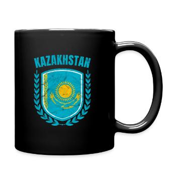 Kasachstan - Tasse einfarbig - Schwarz - Rechts