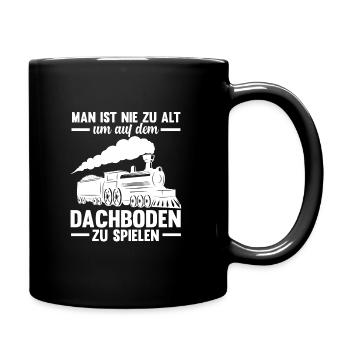 Modelleisenbahn Modelleisenbahn Modellbau Geschenk - Tasse einfarbig - Schwarz - Rechts