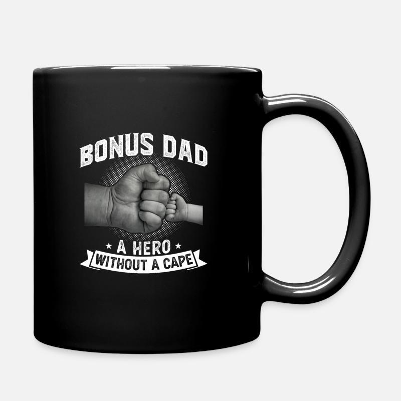 Stiefvater Bonus Papa Bonus Vater Geschenk - Tasse einfarbig - Schwarz