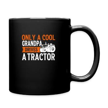 Traktor Opa Traktoren Geschenk - Tasse einfarbig - Schwarz - Rechts