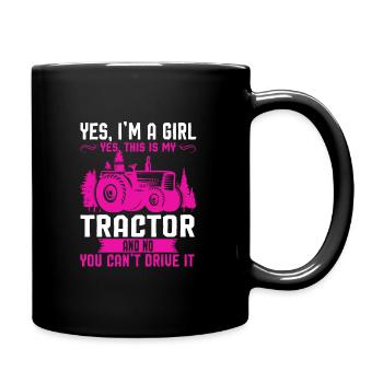 Tracteur Fille Tracteurs Farm Gift - Mug uni - noir - Droite
