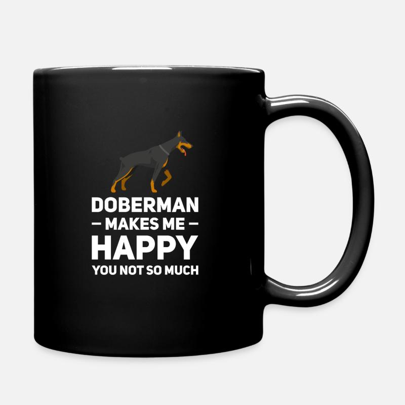 Dobermann Dobermann Geschenk - Tasse einfarbig - Schwarz