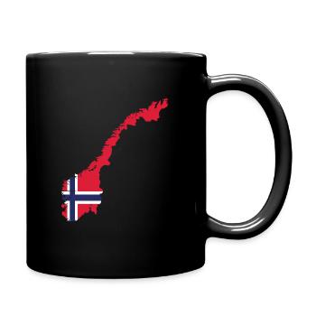 Norwegen Norweger Skandinavien - Tasse einfarbig - Schwarz - Rechts