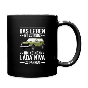 Life Lada Niva 4x4 Tout-Terrain Véhicule TOUT-Terrain - Mug uni - noir - Droite