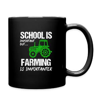 Landwirtschaft Farmer Farm Geschenk - Tasse einfarbig - Schwarz - Rechts