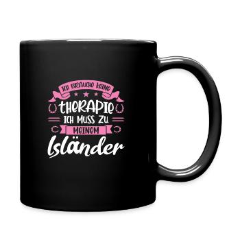 Isländer Pferd Islandpferde Geschenk - Tasse einfarbig - Schwarz - Rechts