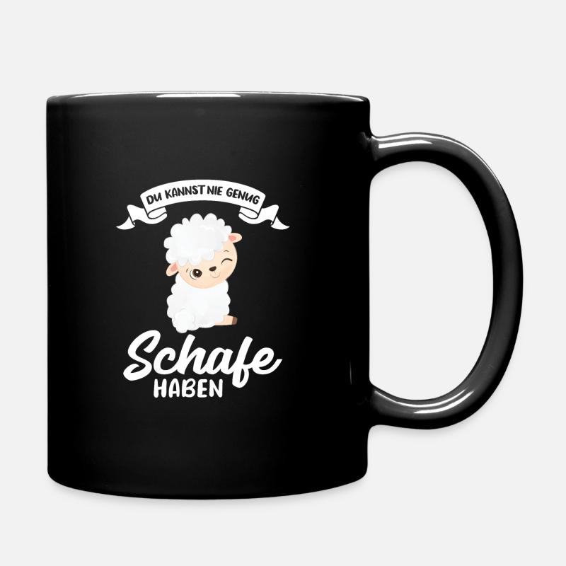 Schafe Tier Schäfer Geschenk - Tasse einfarbig - Schwarz