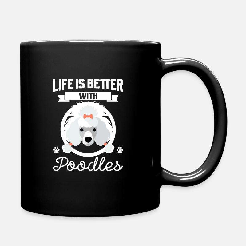 Pudel Pudel Hund Geschenk - Tasse einfarbig - Schwarz
