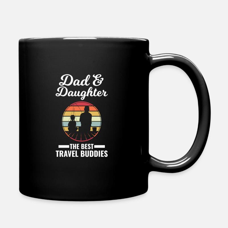 Papa & Tochter Papa & Tochter Travel Geschenk - Tasse einfarbig - Schwarz