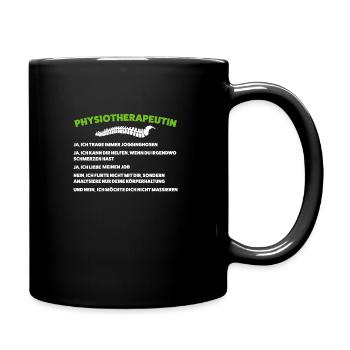 Physio Physiotherapeutin Praxis Geschenk - Tasse einfarbig - Schwarz - Rechts