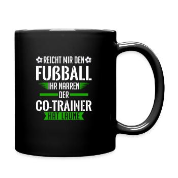 Co-Trainer Trainer Fußball-Trainer Geschenk - Tasse einfarbig - Schwarz - Rechts