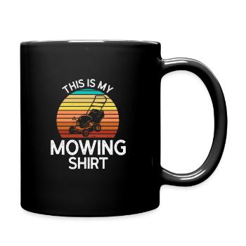 Lawn Mower Lawn Mowing Gift - Full Colour Mug - black - Right