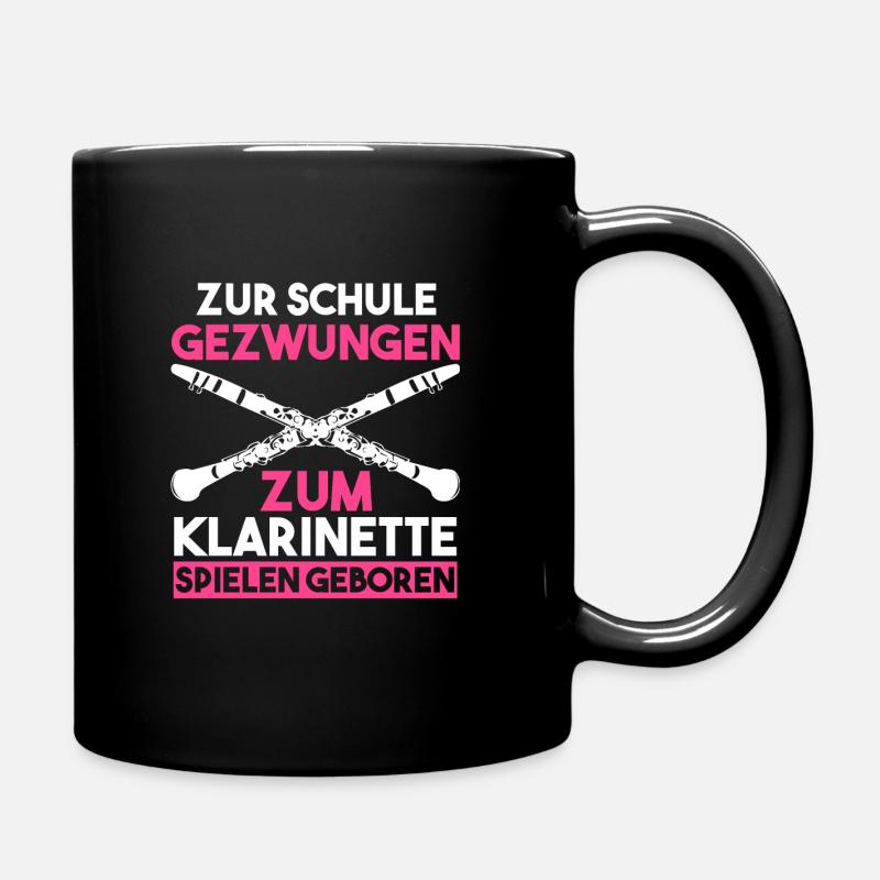Klarinette Mädchen Klarinettistin Geschenk - Tasse einfarbig - Schwarz