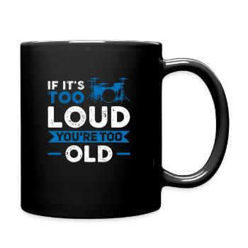 Batterie Les batteurs jouent de la batterie - Mug uni - noir - Droite