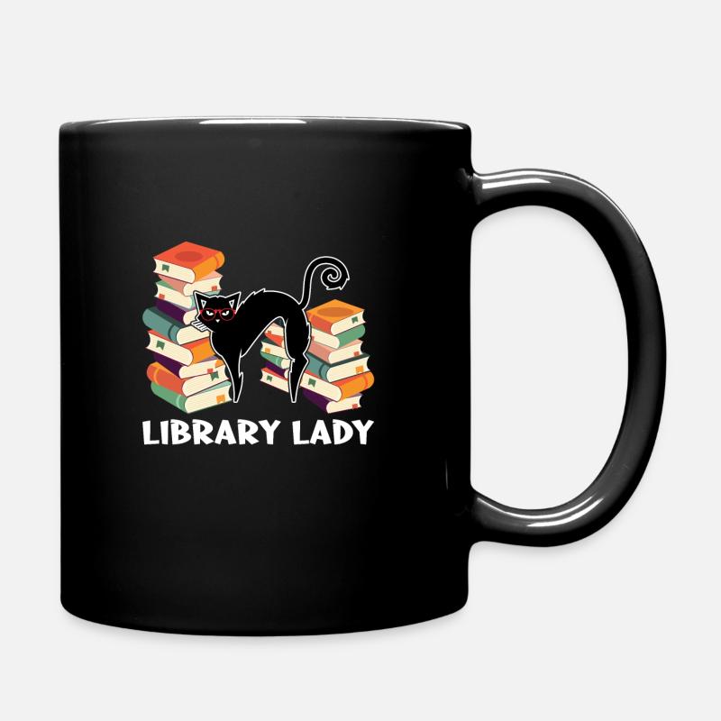 Bibliothek Bibliothekar Bibliotheken Geschenk - Tasse einfarbig - Schwarz