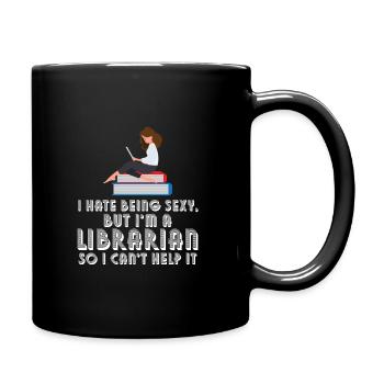Bibliothek Bibliothekar Bibliotheken Geschenk - Tasse einfarbig - Schwarz - Rechts