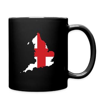 England - National border in national flag - Full Colour Mug - black - Right