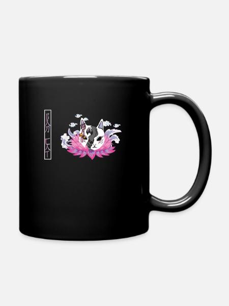 Chat maléfique japonais - Mug uni - noir