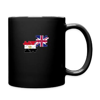 Ägypten UK Flagge Britisch Ägyptisch - Tasse einfarbig - Schwarz - Rechts