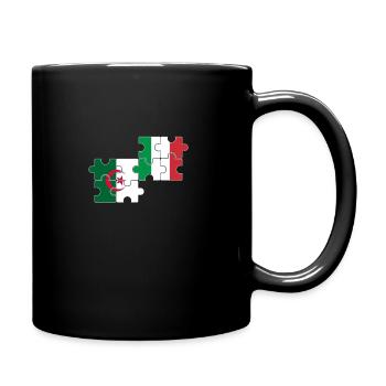 Algeria Italy Flag Italian Algerian - Full Colour Mug - black - Right