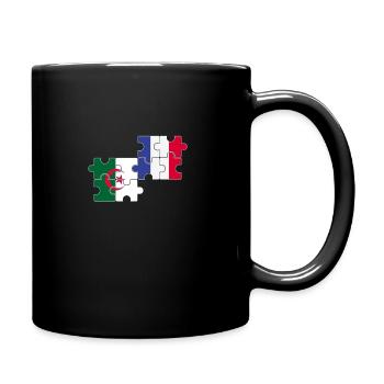 Albanien Frankreich Herzschlag Flagge Albaner - Tasse einfarbig - Schwarz - Rechts