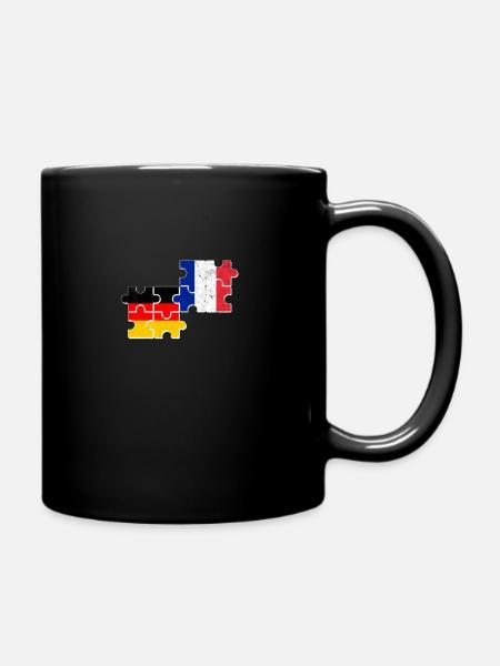 France Allemagne Drapeau Allemand Français - Mug uni - noir