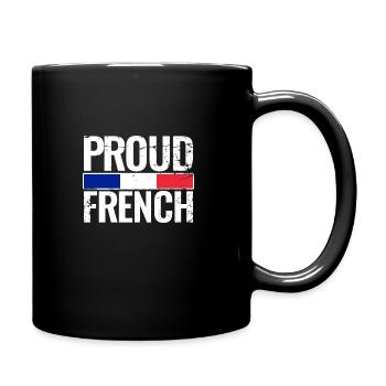 Proud French France French flag - Full Colour Mug - black - Right
