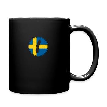 Schweden Karte Schwedische Flagge Stolzer Schwede - Tasse einfarbig - Schwarz - Rechts