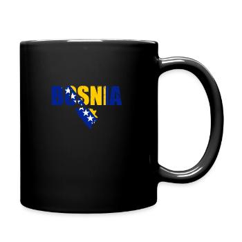 Bosnia Vintage Map Bosnia Flag Bosnians - Full Colour Mug - black - Right