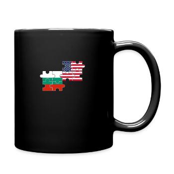 Bulgarie États-Unis Drapeau Américain Bulgare - Mug uni - noir - Droite