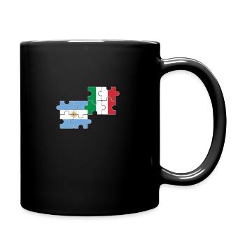 Argentinien Italien Flagge Argentinier - Tasse einfarbig - Schwarz - Rechts