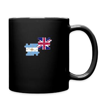 Argentinien UK Flagge Argentinisch - Tasse einfarbig - Schwarz - Rechts