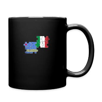 Aruba Italien Vintage Flagge Arubaner - Tasse einfarbig - Schwarz - Rechts