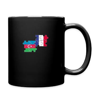 Azerbaïdjan France Drapeau Azerbaïdjanais - Mug uni - noir - Droite