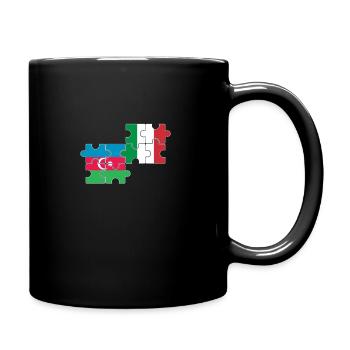 Azerbaïdjan Italie drapeau - Mug uni - noir - Droite