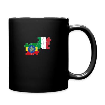 Ethiopia Italy Flag Ethiopia - Full Colour Mug - black - Right