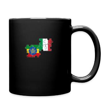 Ethiopia Italy Vintage Flag Ethiopian - Full Colour Mug - black - Right