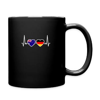 Australia Germany Heartbeat Flag - Full Colour Mug - black - Right